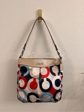 Coach F23930 Poppy Multicolor Signature C Shoulder Bag Hobo Y2K Mod